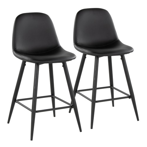 Pebble 24" Fixed-height Counter Stool - Set Of 2